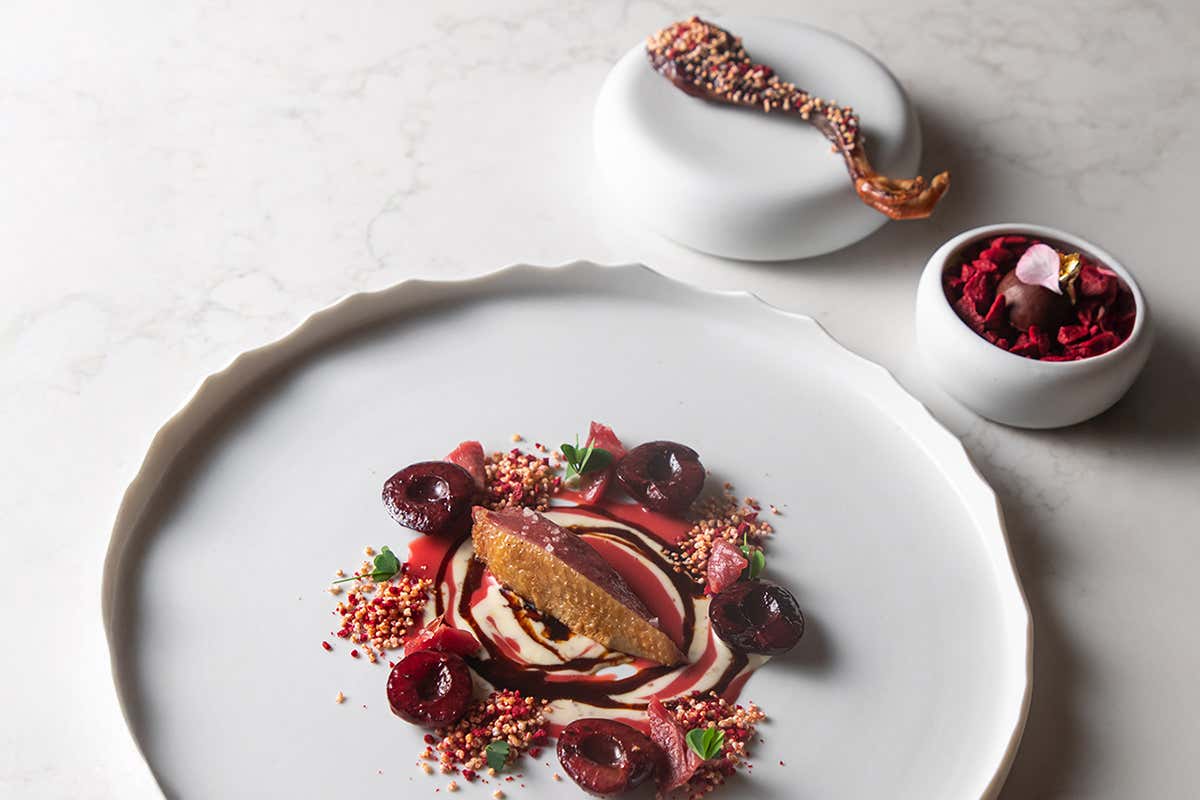 Piccione, frutti rossi, senape e vermouth - I Portici