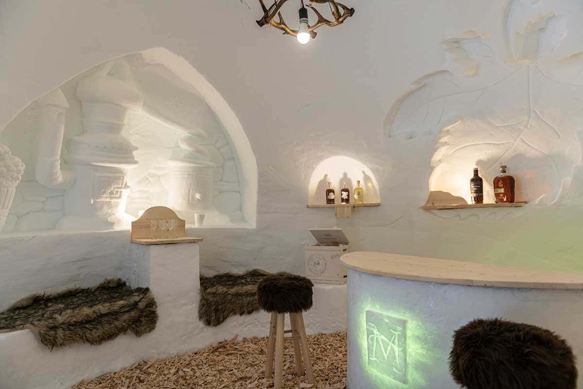 Un particolare della sistemazione in igloo (Foto di: Mauro Mariotti) Sul Ghiacciaio Presana, prima si scia e poi si dorme in un igloo