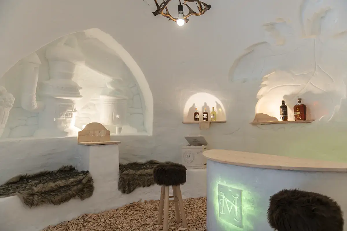 Un particolare della sistemazione in igloo (Foto di: Mauro Mariotti) Sul Ghiacciaio Presana, prima si scia e poi si dorme in un igloo