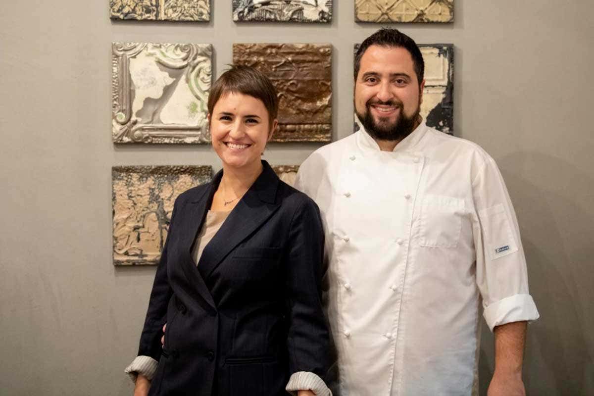 Da sinistra, Francesca Mauri e lo chef Cristian Fagone Impronte a Bergamo, nuovo menu speciale e progetti in vista Da sinistra, Francesca Mauri e lo chef Cristian Fagone Impronte a Bergamo, nuovo menu speciale e progetti in vista