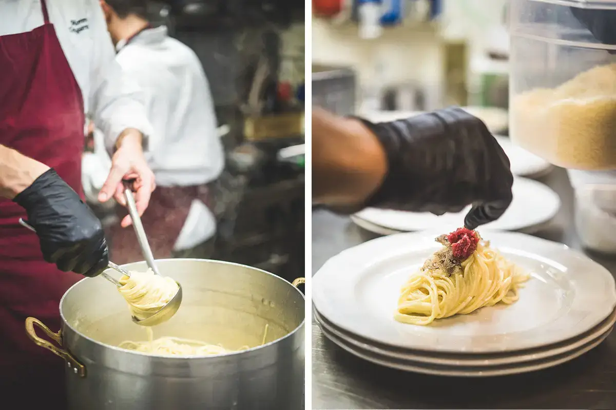 In cucina “Nati per stare insieme” a Milano da Trattoria Masuelli San Marco