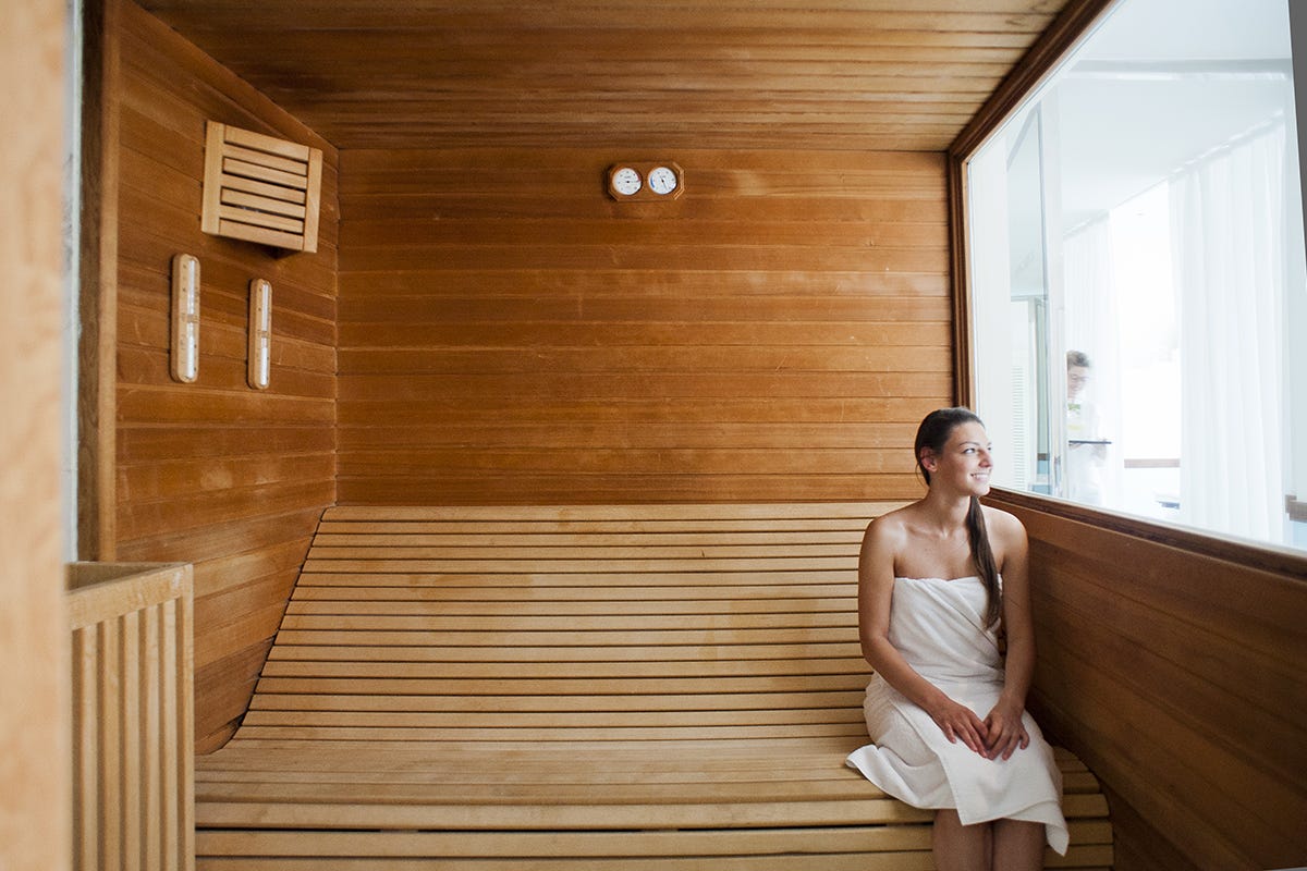 La sauna J.K. Place Capri, rifugio bianco sull’isola azzurra