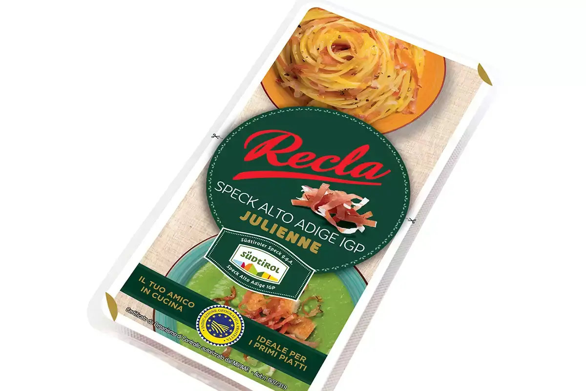 Julienne di Speck Alto Adige Igp Recla Galbani e Recla puntano su gusto e praticit&agrave;