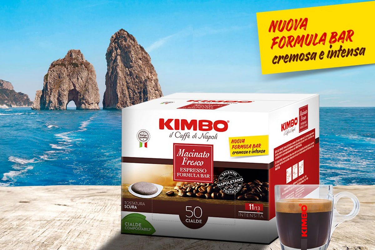 La nuova formula bar Kimbo, in tv le cialde nuova formula bar con Capri sullo sfondo