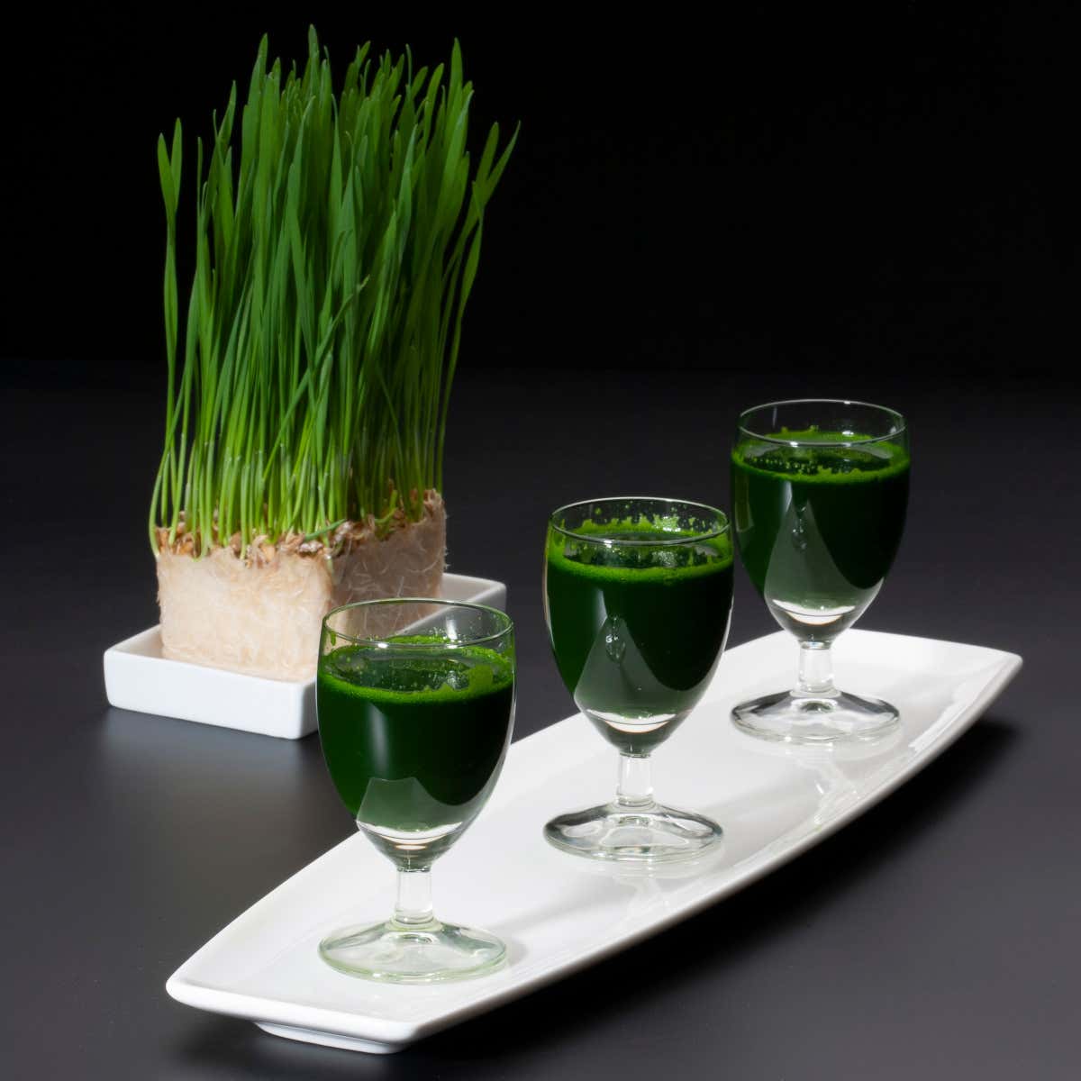 L'estratto di Wheat Gress permette di preparare cocktail intensi e di un verde brillante