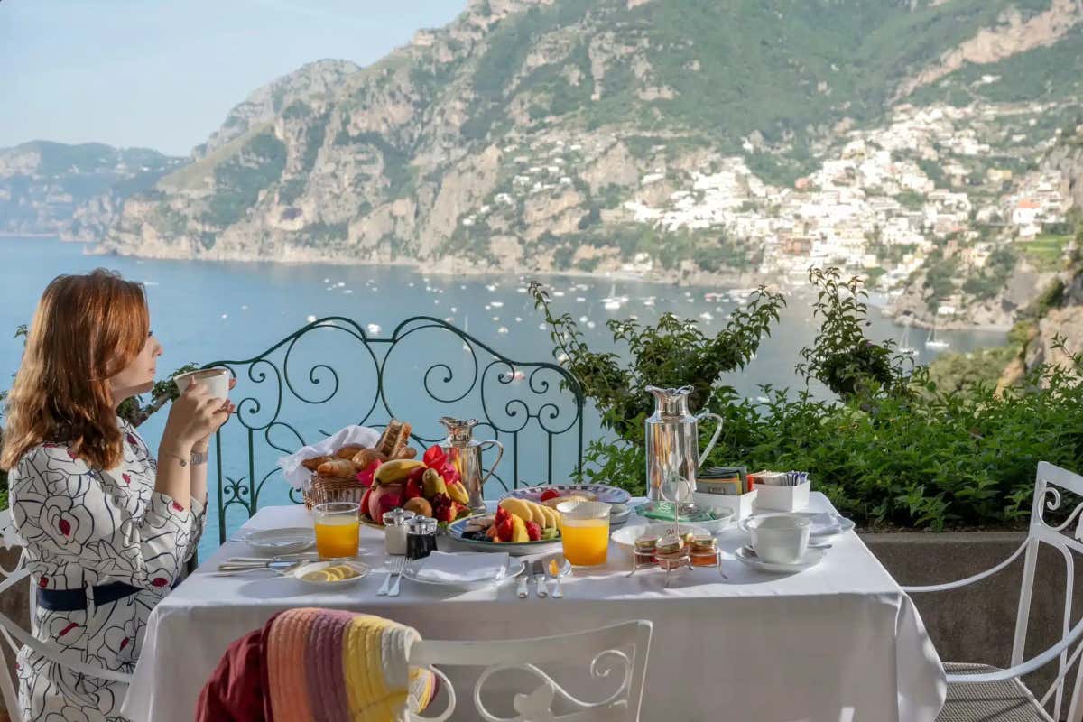 La favolosa vista sulla Costiera Amalfitana da una stanza de Il San Pietro di Positano