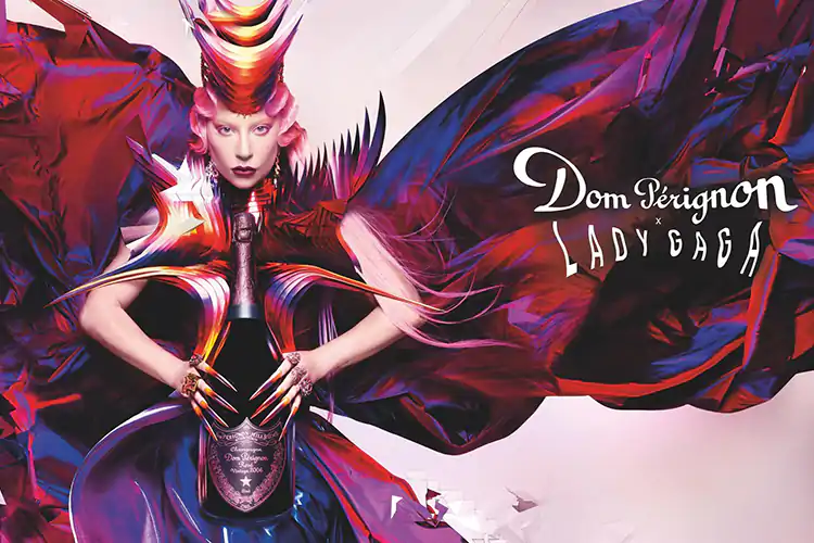 Lady Gaga per Dom P&eacute;rignon Lady Gaga e Dom P&eacute;rignon insieme in nome della liber&agrave; creativa