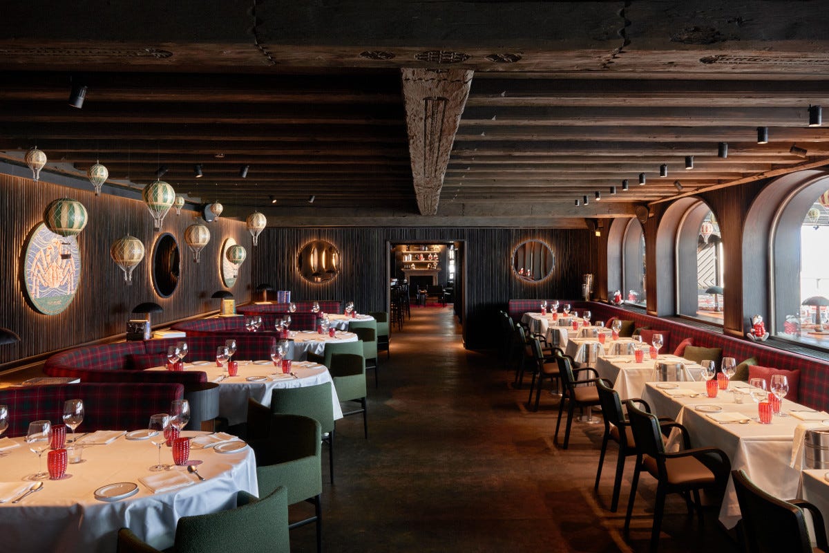 La sala di Langosteria St. Moritz Langosteria in alta quota: inaugurato il ristorante di St. Moritz