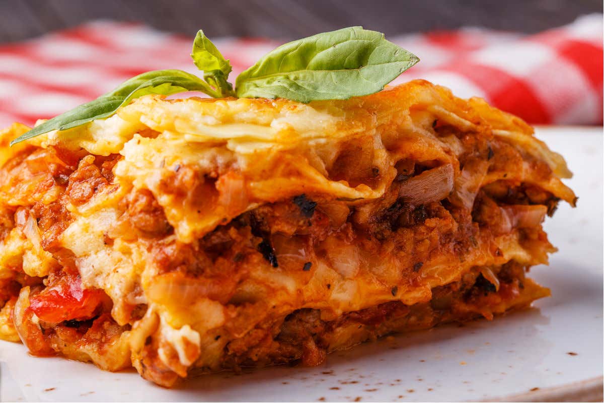 Un piatto di lasagne 