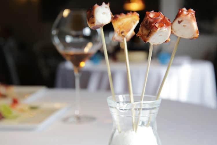 Amuse bouche Piovra volante Ristorante La Zanzara, sosta gourmet al Delta del Po