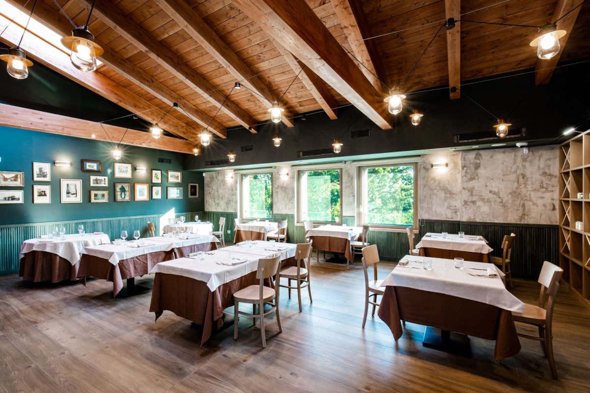 La sala del ristorante Le Marzoline