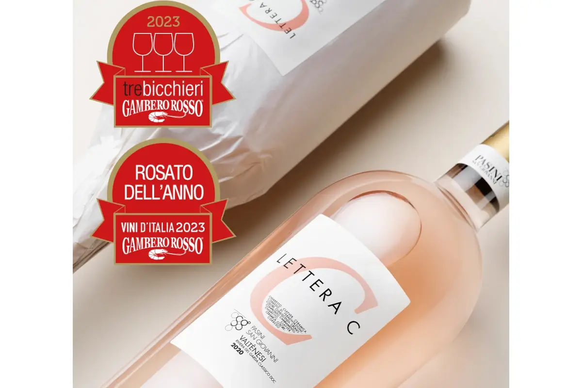 Lettera C di Pasini San Giovanni&nbsp; Lettera C 2020 Pasini San Giovanni &egrave; il miglior vino rosa d'Italia