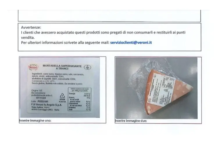 Il richiamo della Mortadella Veroni&nbsp; Listeria nella Mortadella, ritirati diversi lotti