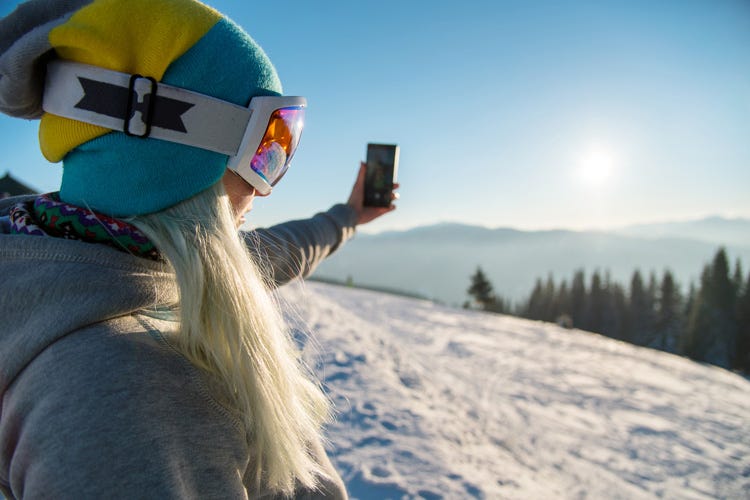 Instagram invaso da foto sugli sci 
Cortina è la località più social