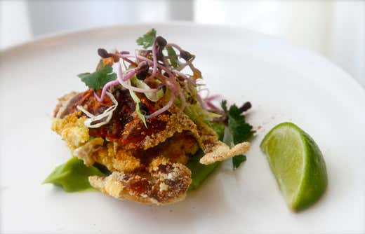 Granchio con avocado, yogurt e lime Granchio con avocado, yogurt e lime