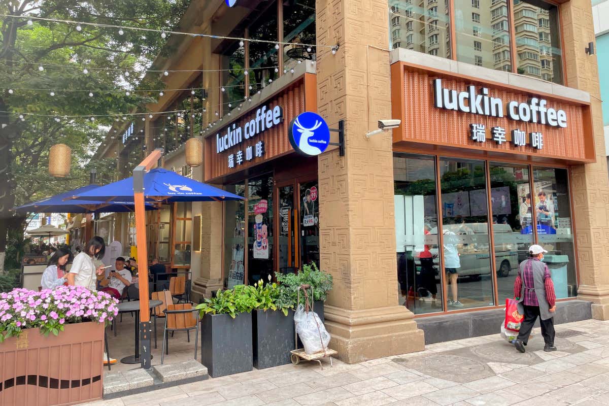 Uno store di Luckin coffee in Cina