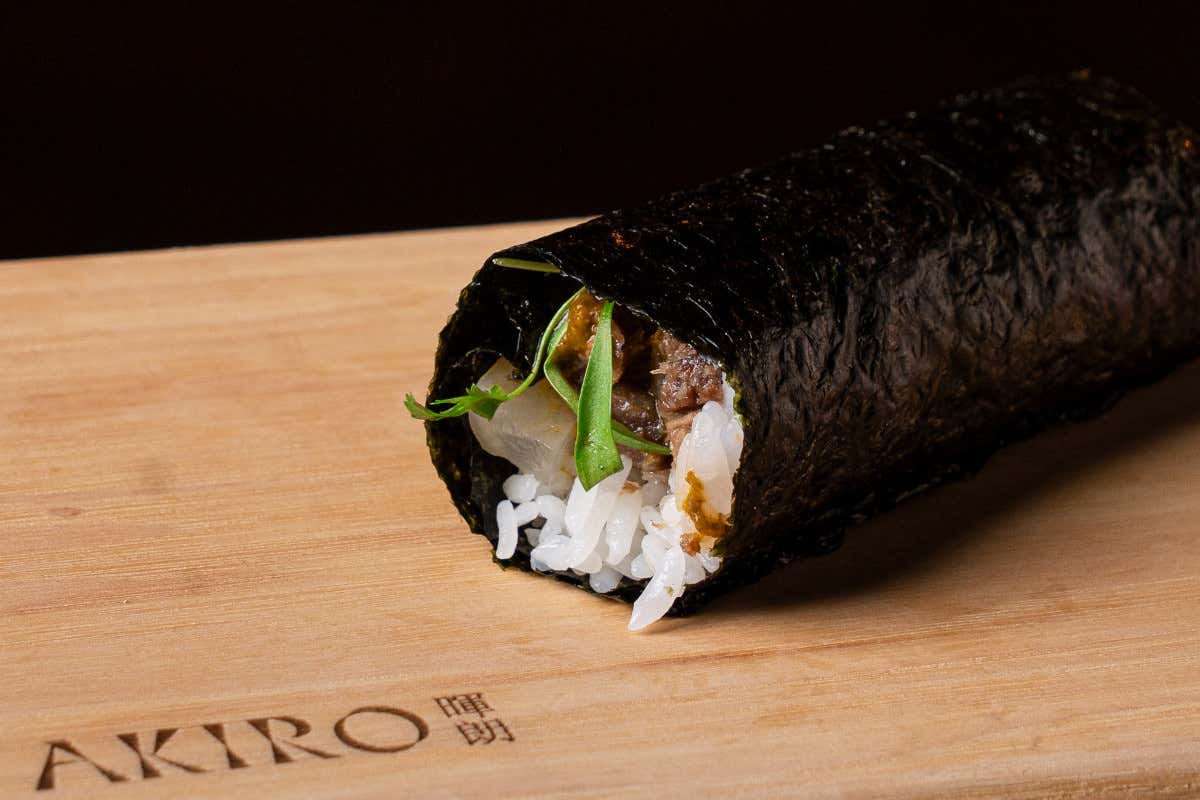 Uno degli hand roll di Akiro