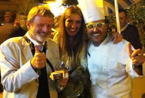 Alberto Lupini (direttore Italia a Tavola), Chiara Maci (food blogger Sorelle in Pentola) e Giancarlo Morelli