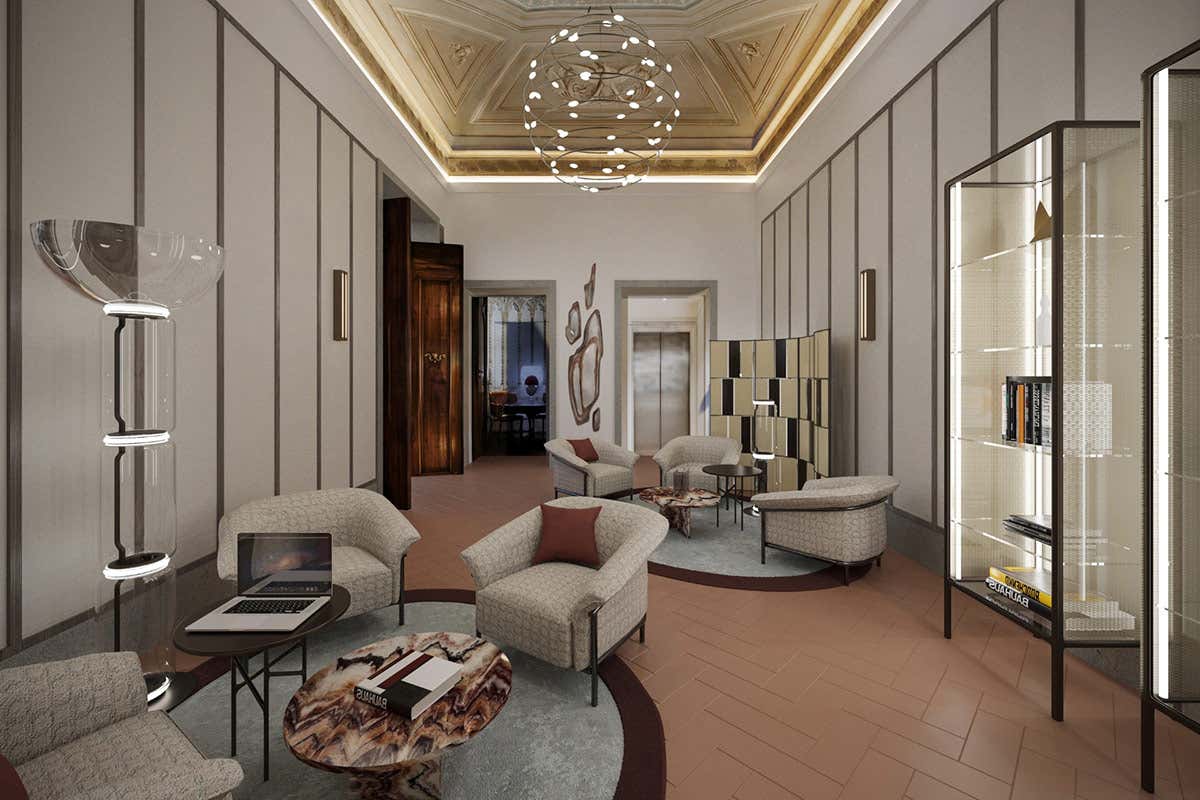 La reception di Palazzo Firenze by Baglioni Hotels & Resorts