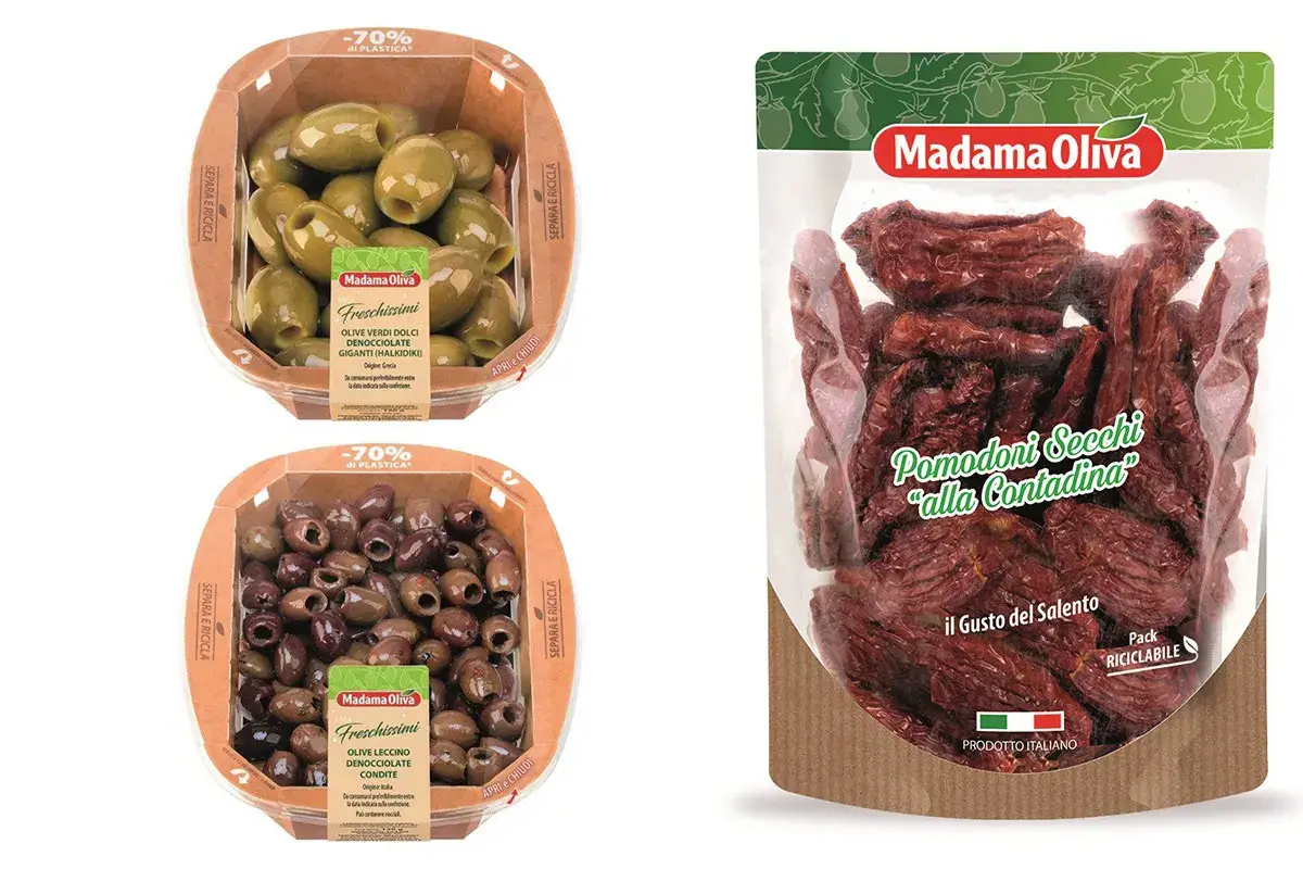 &ldquo;Freschissimi Eco&rdquo; di Madama Oliva, nuovo pack con -70% di plastica