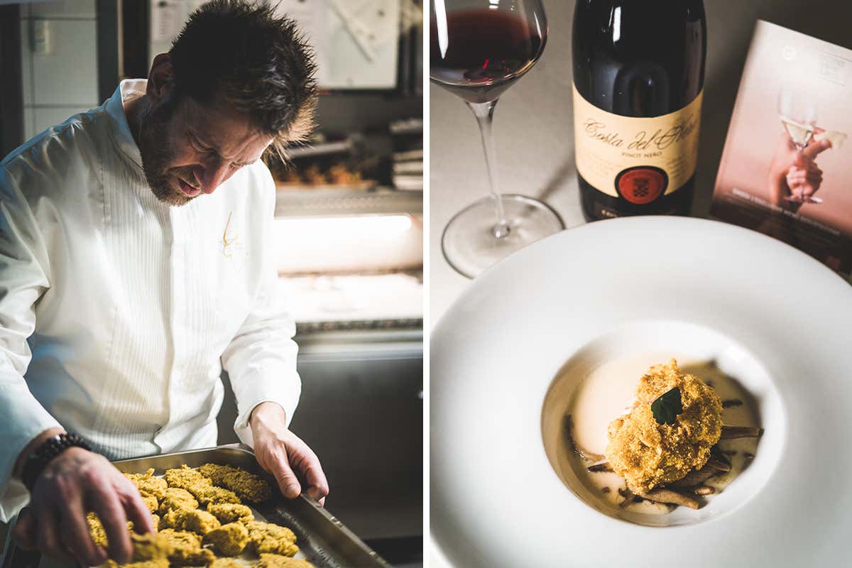 Animelle di vitello panate alla farina di Storo e salsa al Grana Padano DOP 12 mesi “Nati per stare insieme” ultima serata al Castello Malvezzi