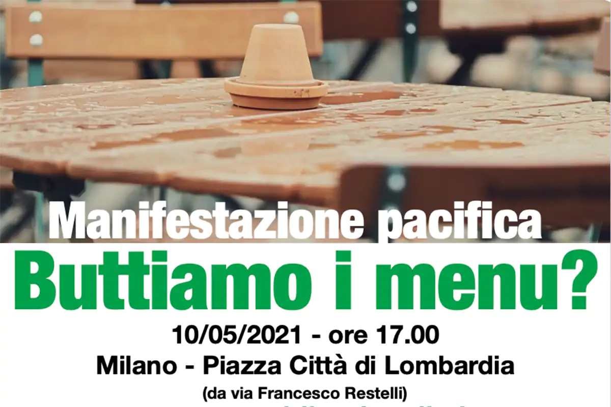 La manifestazione pacifica indetta dall'Unione Cuochi Regione Lombardia Dati positivi e cambia il coprifuocoVerso un nuovo calendario di riaperture?