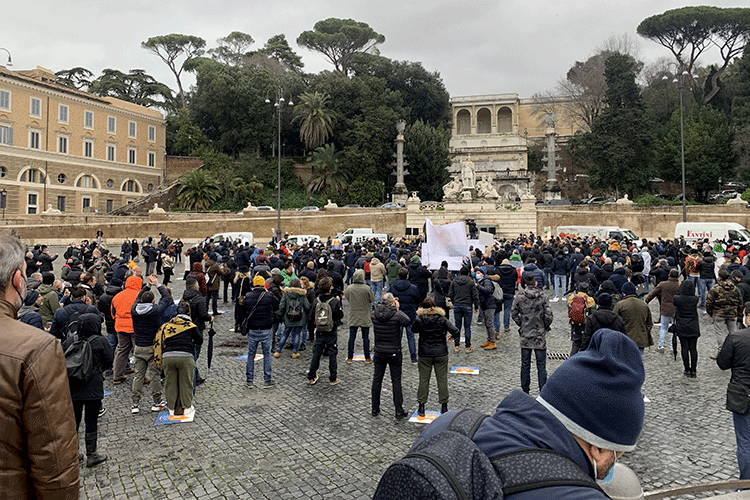la manifestazione romana di mio la manifestazione romana di mio