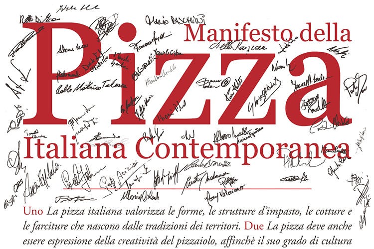 Manifesto della pizza italiana contemporanea