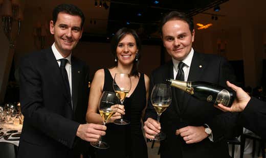 Da sinistra: Marcello, Camilla e Matteo Lunelli Da sinistra: Marcello, Camilla e Matteo Lunelli