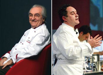 Gualtiero Marchesi e Ferran Adrià