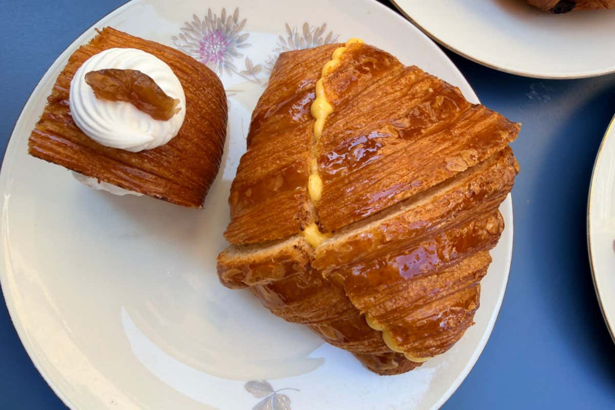 Il classico cornetto alla crema di Maritè