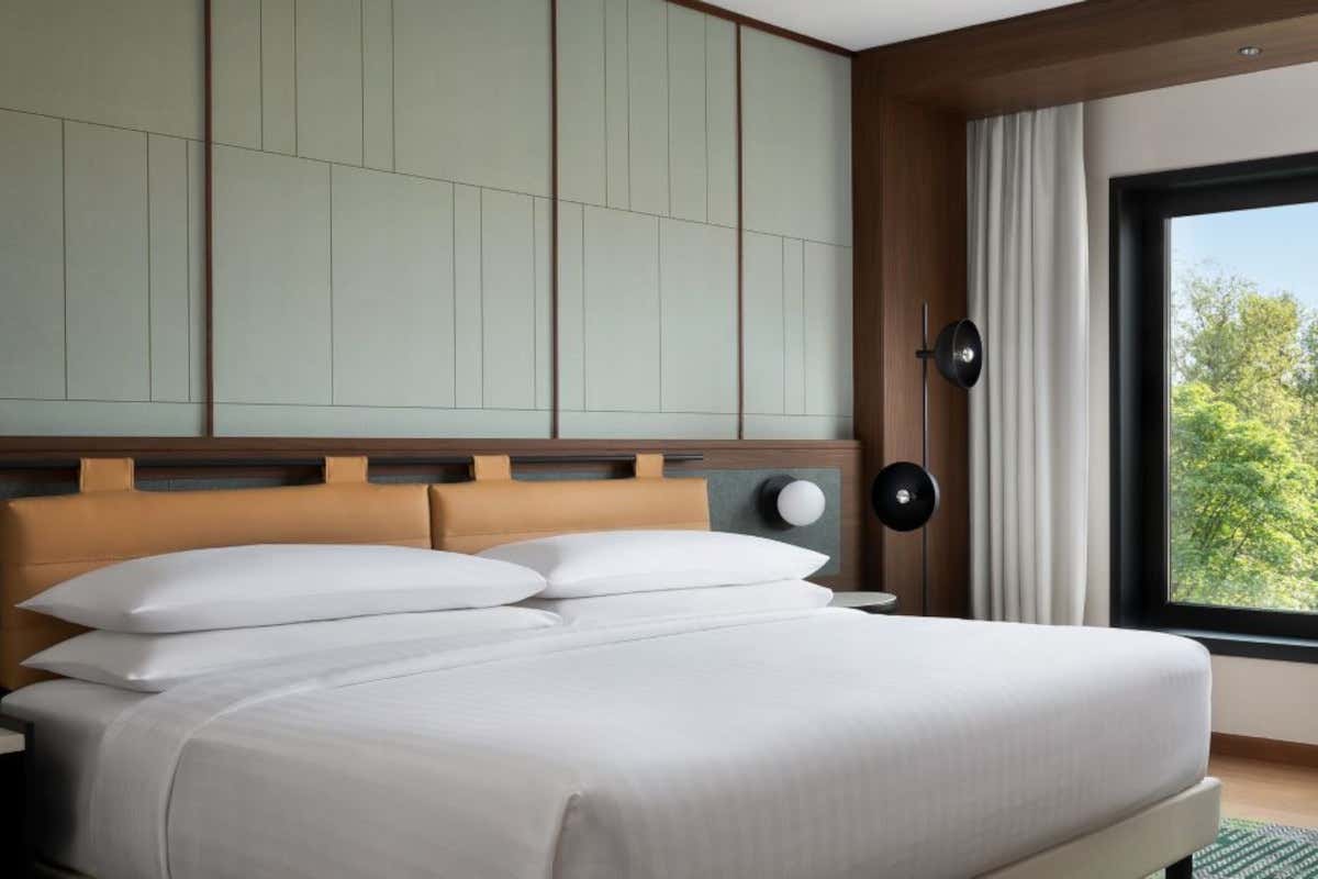 Al Milan Marriott Hotel letti Simmons, lenzuola miste e profumazione dedicata