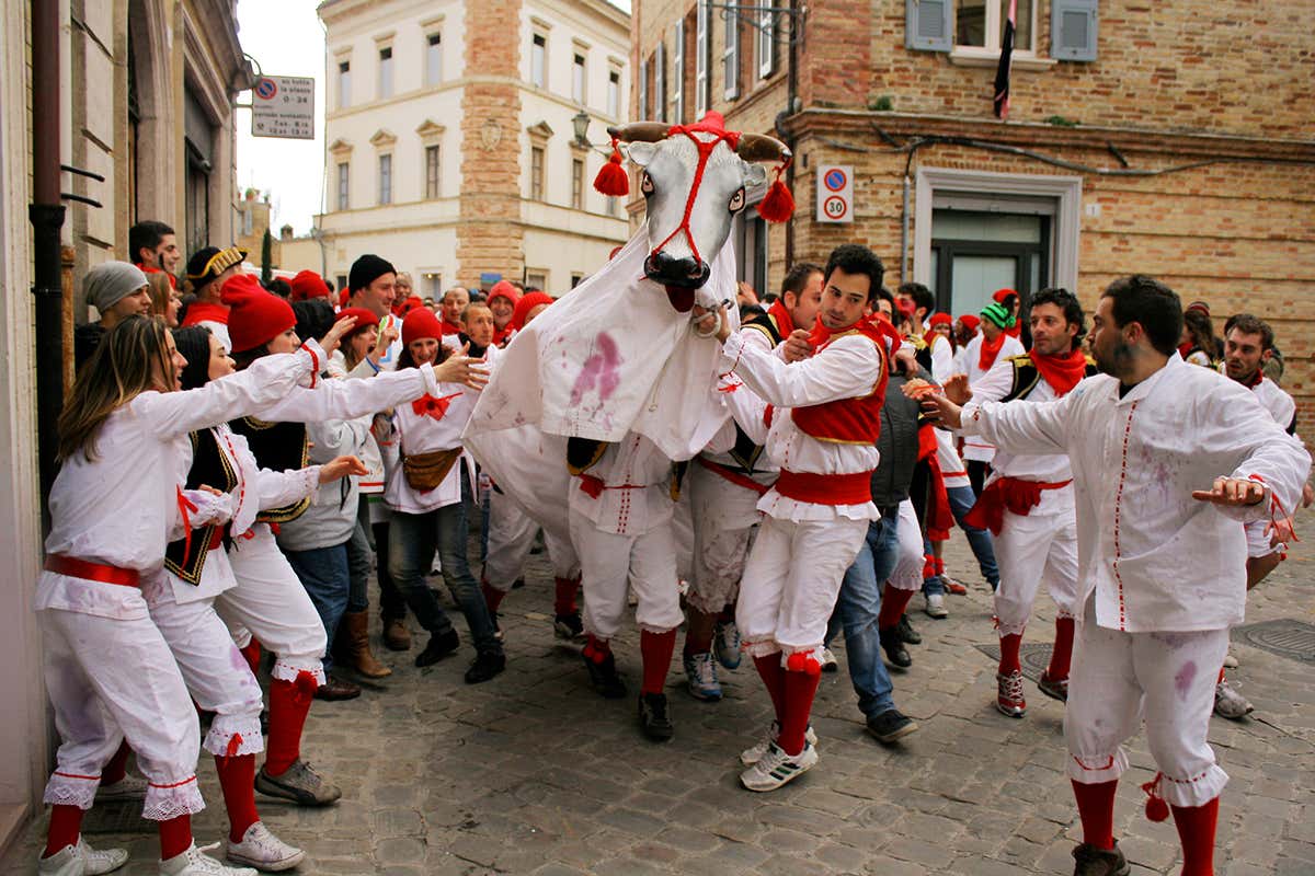 Lu Bov Fint, una sorta di corrida goliardica che si svolge il Venerdì Grasso