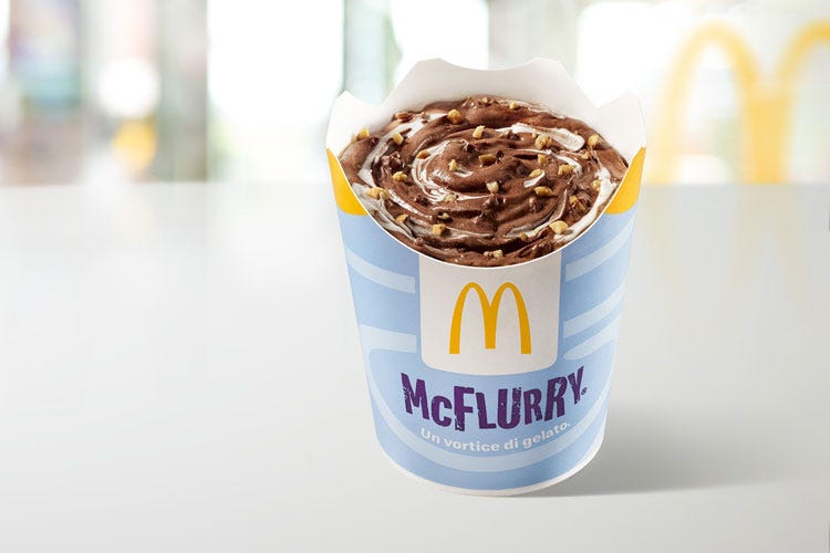 Il McFlurry ai Baci Perugina - Con latte Granarolo e Baci Perugina il gelato di Mc Donald’s è italiano