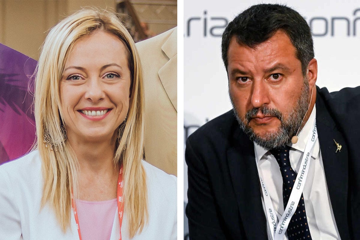 Giorgia Meloni e Matteo Salvini  Salvini e Meloni litigano sull'Agricoltura e sul Turismo non sanno cosa fare