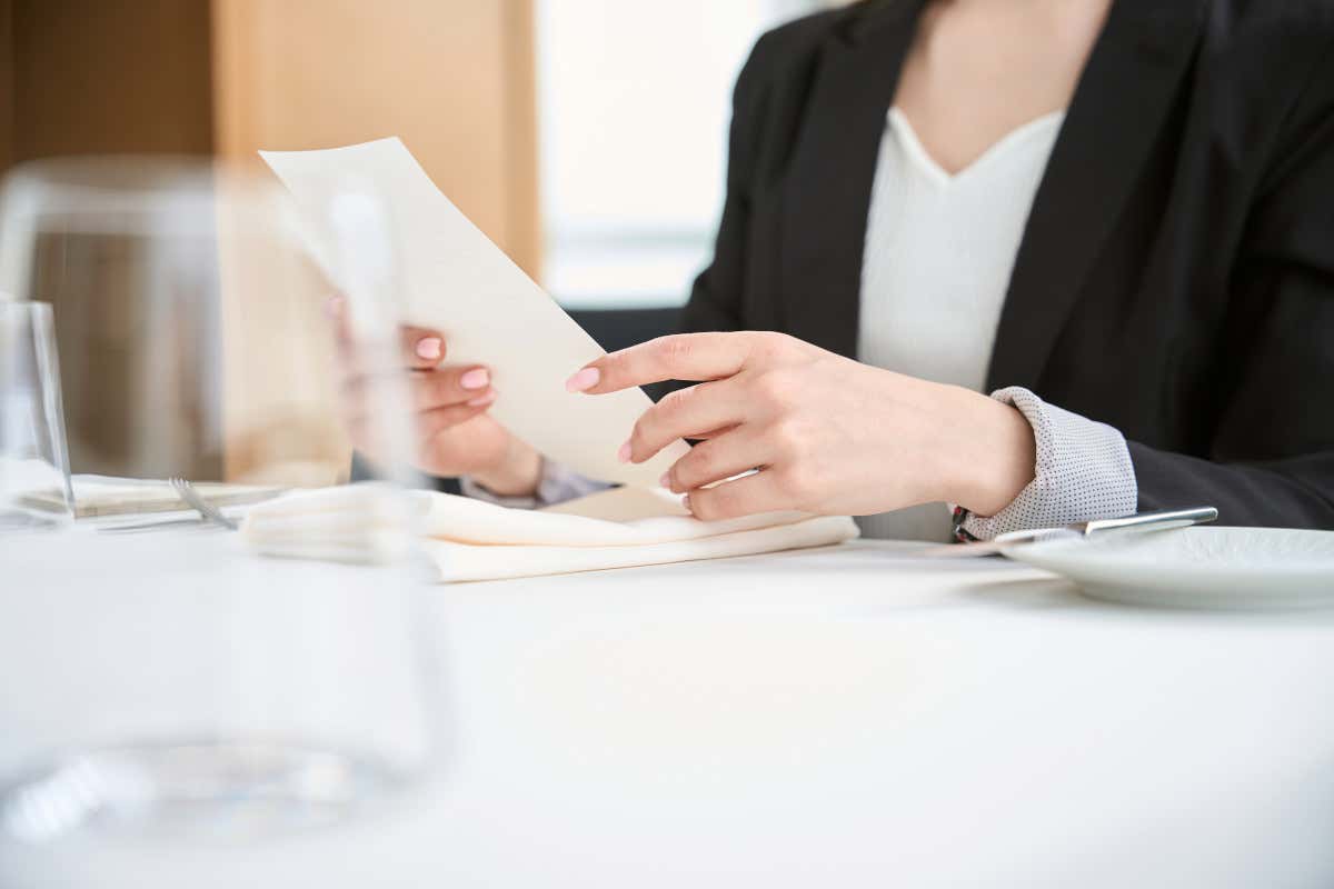 Il menu degustazione obbligato toglie al cliente ogni libertà di scelta