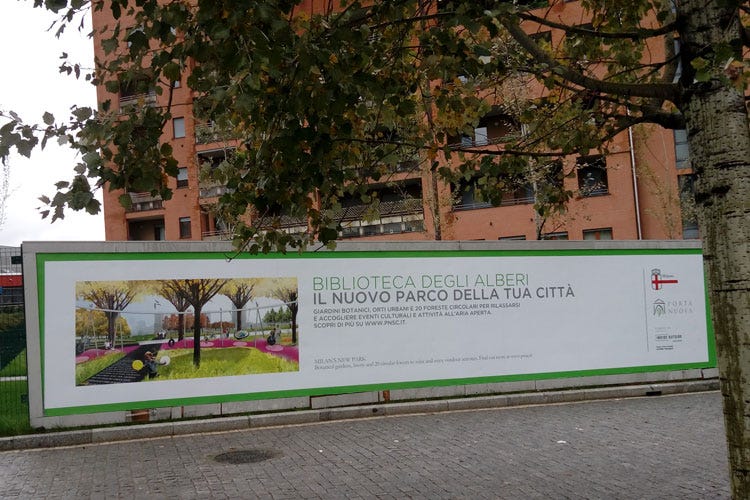 (Milano punta sul turismo green Nasce il Parco Biblioteca degli Alberi)