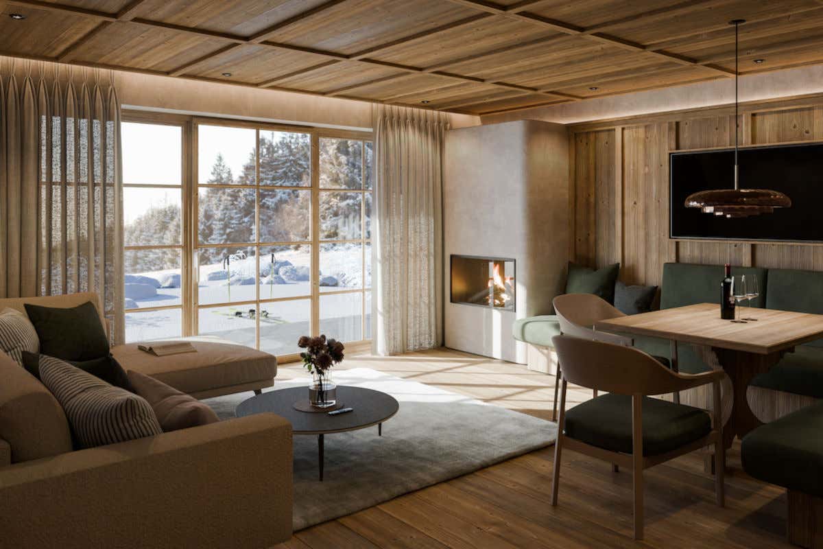 Una delle stanze dello Chalet Mirabell