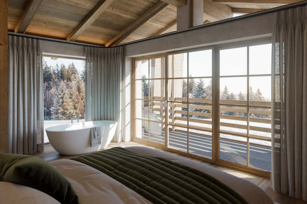 Una delle stanze dello Chalet Mirabell