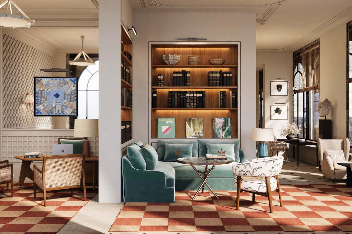 Il render della hall