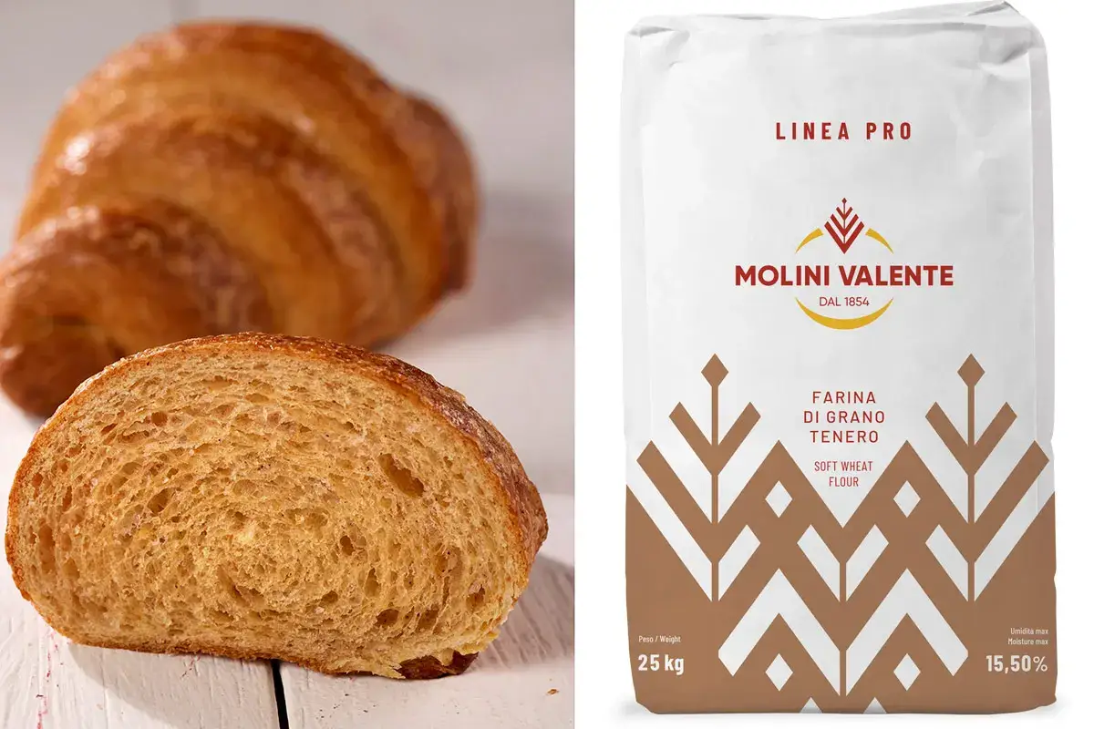 Croissant integrale con Farina Integrale Leggerissimo Tsc Linea Pro Molini Valente Croissant integrale