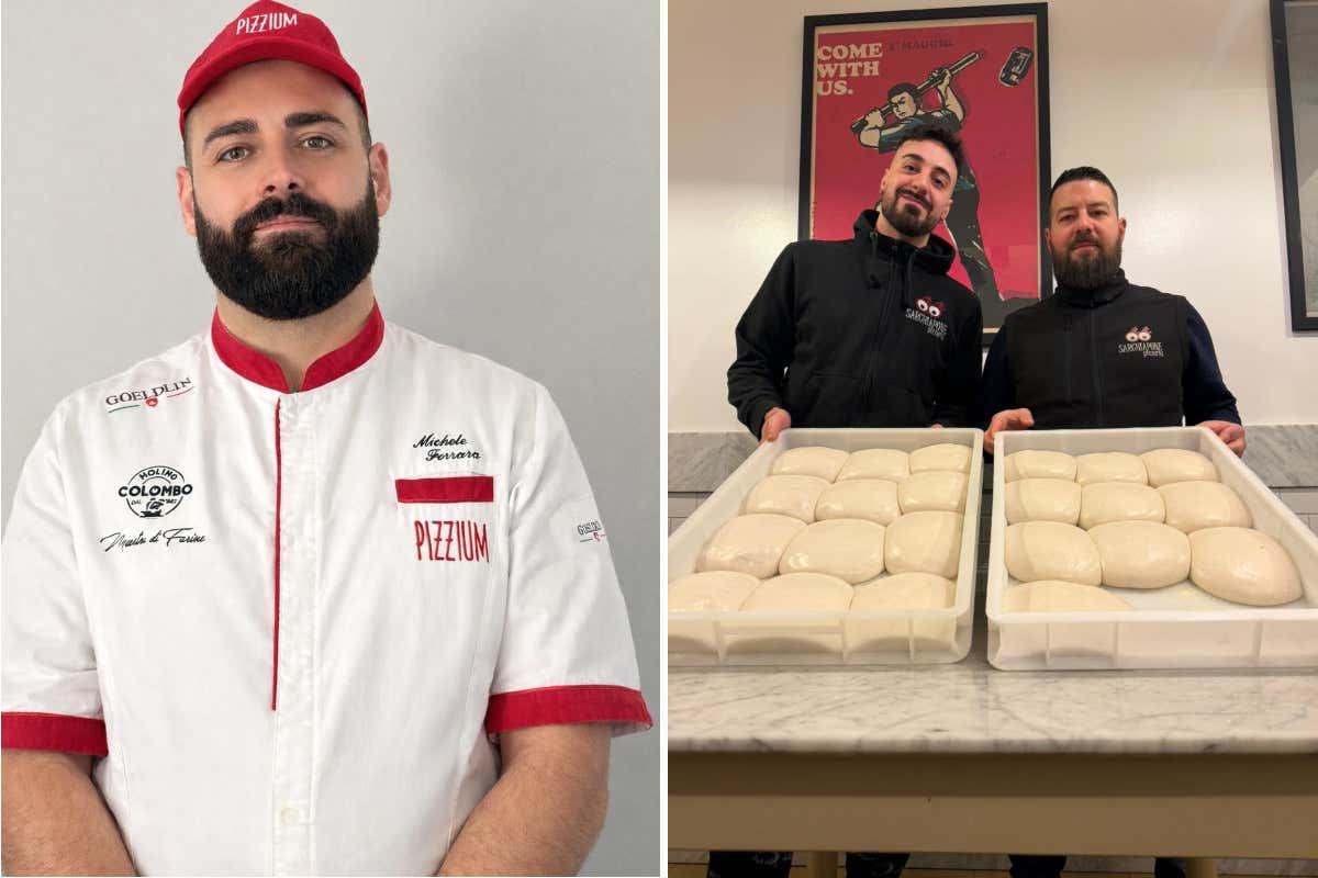 Michele Ferrara di Pizzium e Fabio e Stefano Sarchiapone di Sarchiapone Pizzeria