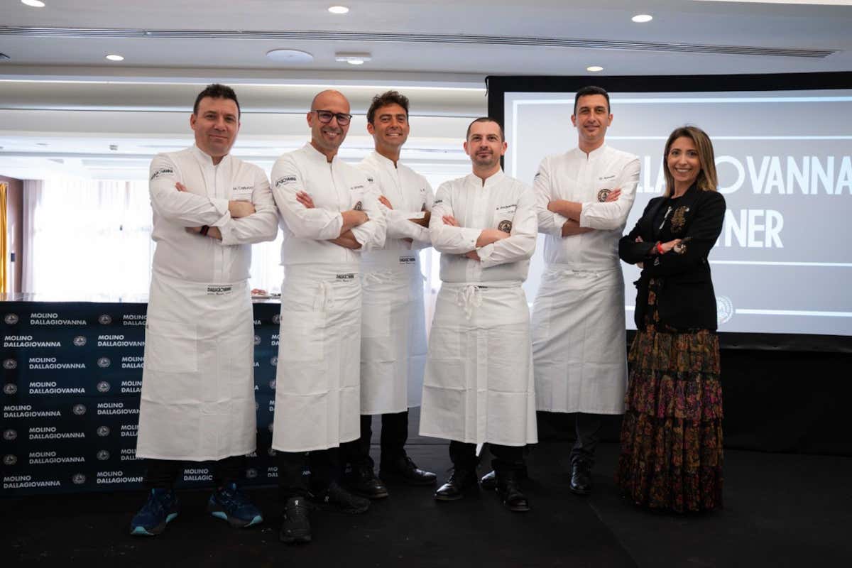 Il team Pane: Giuseppe Amato, Bruno Andreoletti, Nico Carlucci, Mattia Masala, Diego Poli con Sabrina Dallagiovanna
