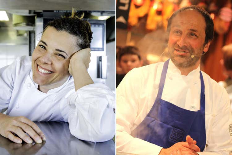 Iside De Cesare e Gino Pesce - Roma, sfilata di chef al Moma per raccontare i sapori del Lazio