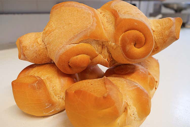 La Monferrina o Grissia, da accompagnare con una fetta di Muletta - Pane, salame e vino Il tris vincente del Monferrato