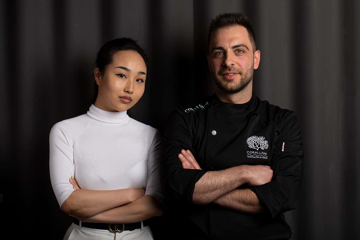 Monica Li e Domenico Di Gennaro&nbsp; Pesce fresco e stagionalit&agrave;: i pilastri di Corallium a Milano