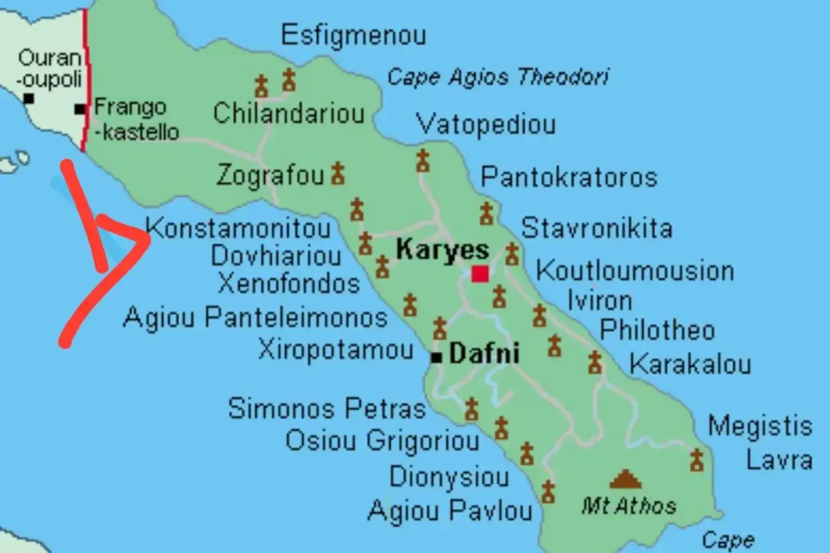 La mappa dei monasteri del Monte Athos Mare turchese, miele, polpi e Dolmadaki, ecco la Grecia del nord che non ti aspetti