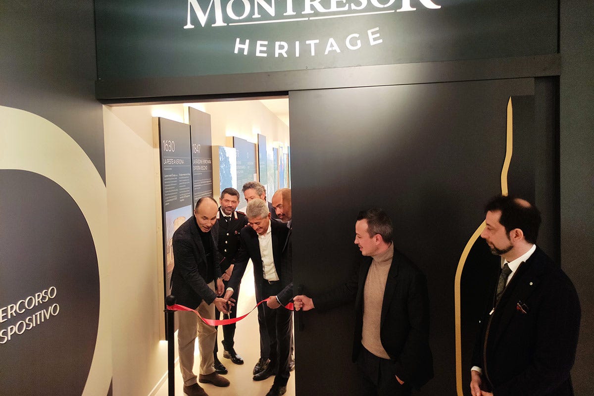 Taglio del nastro del Museo del vino Montresor Per i 130 anni in Valpolicella Montresor inaugura il Museo del vino