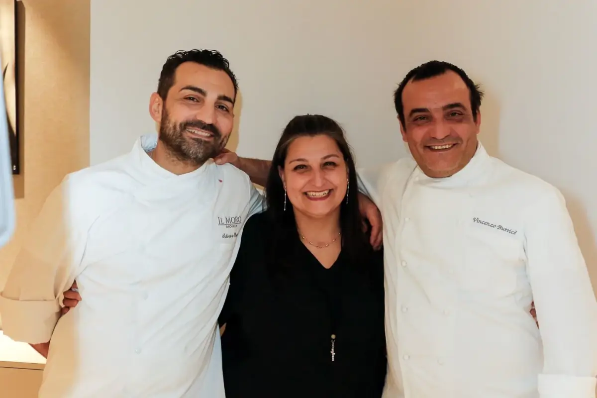 I fratelli Buttic&egrave;: Salvatore, Antonella e Vincenzo de Il Moro di Monza 