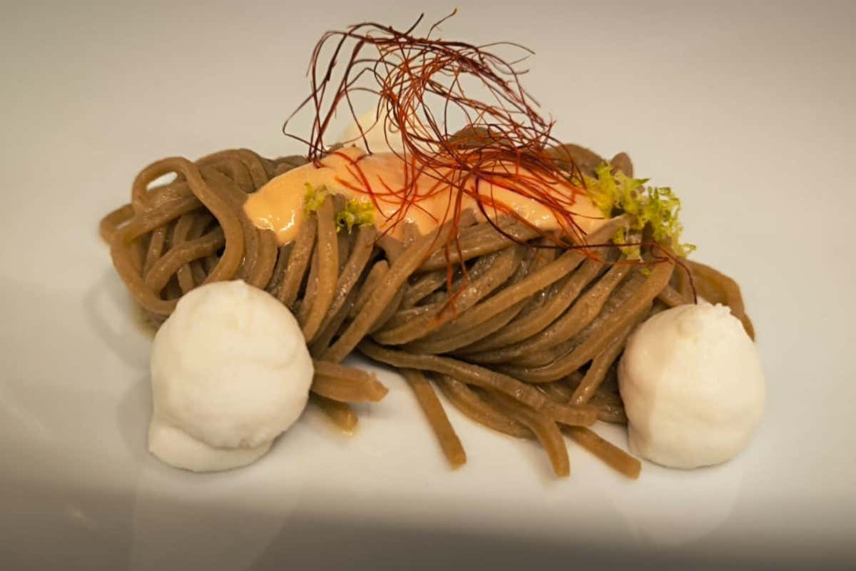 Tagliolini ricci di mare e bufala